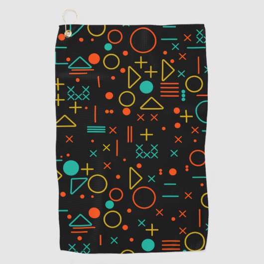 Geometrische vormen golfhanddoek (Voorkant)