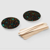 Geometrische vormen handwaaier (Niet-gemonteerd)