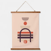 Geometrische vormen hedendaagse kunst hangend wandkleed (Voorkant 2)