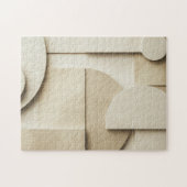 Geometrische vormen in 3D met tekstruimte Legpuzzel (Horizontaal)