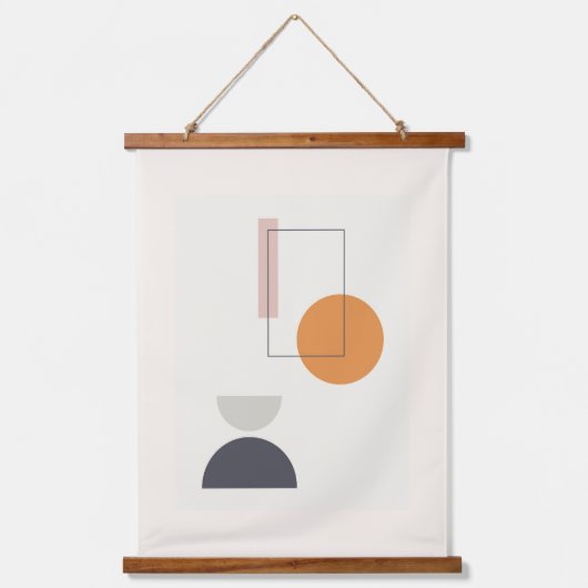 Geometrische vormen in drie samenstellingen hangend wandkleed (Voorkant 3)