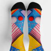 Geometrische vormen in levendige kleuren en vormen sokken (Top)