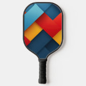 Geometrische vormen in levendige kleuren pickleball paddle (Achterkant)