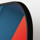 Geometrische vormen in levendige kleuren pickleball paddle (Links Detail)