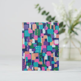 Geometrische vormen in oude kleuren briefkaart