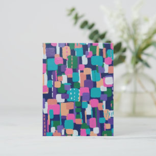 Geometrische vormen in oude kleuren briefkaart