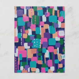 Geometrische vormen in oude kleuren briefkaart