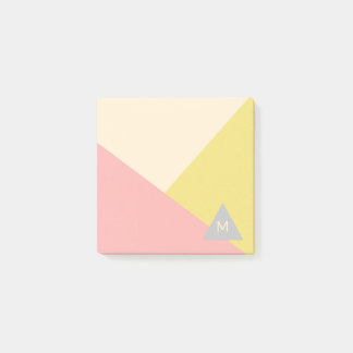 Geometrische Vormen in Pasteltinten met Monogram Post-it® Notes