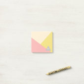 Geometrische Vormen in Pasteltinten met Monogram Post-it® Notes (Op bureau)