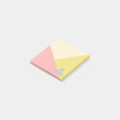 Geometrische Vormen in Pasteltinten met Monogram Post-it® Notes (Schuin)