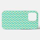 Geometrische vormen in turquoise en geel Case-Mate iPhone case (Achterkant (horizontaal))
