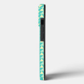 Geometrische vormen in turquoise en geel Case-Mate iPhone case (Achterkant / Links)