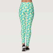 Geometrische vormen in Turquoise en Yellow Leggings (Achterkant)