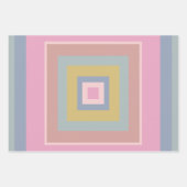 Geometrische vormen Kieuwpatroon in pasteelkleuren Inpakpapier Vel (Voorkant 3)