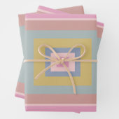 Geometrische vormen Kieuwpatroon in pasteelkleuren Inpakpapier Vel (In situ)