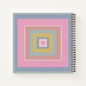 Geometrische vormen Kieuwpatroon in pasteelkleuren Notitieboek (Achterkant)