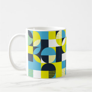 Geometrische vormen, kleurrijke abstracte achtergr koffiemok