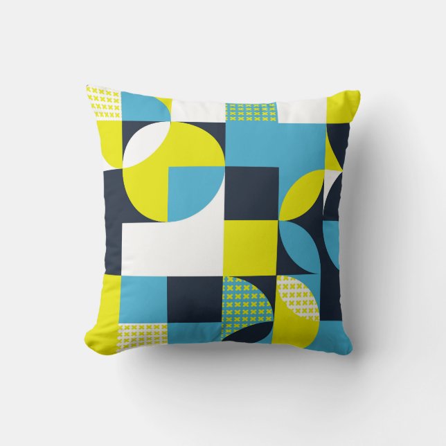 Geometrische vormen, kleurrijke abstracte achtergr kussen (Voorkant)