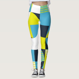 Geometrische vormen, kleurrijke abstracte achtergr leggings