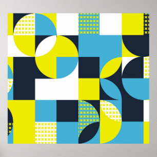 Geometrische vormen, kleurrijke abstracte achtergr poster