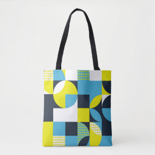 Geometrische vormen, kleurrijke abstracte achtergr tote bag