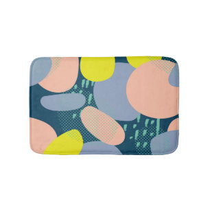 Geometrische vormen: kleurrijke Memphis stijl Badmat
