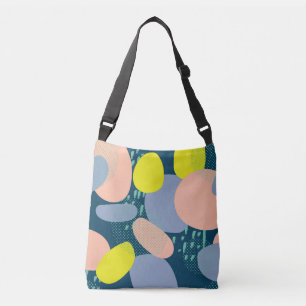 Geometrische vormen: kleurrijke Memphis stijl Crossbody Tas