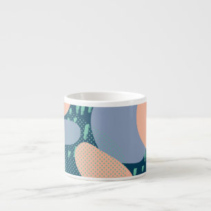 Geometrische vormen: kleurrijke Memphis stijl Espresso Kop
