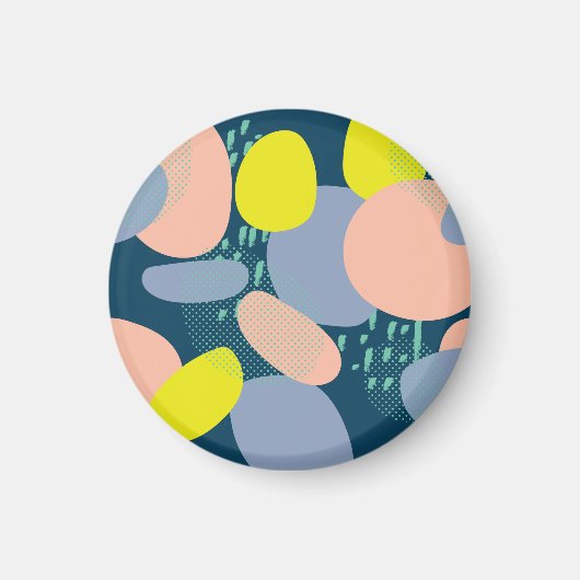 Geometrische vormen: kleurrijke Memphis stijl Magneet (Voorkant)