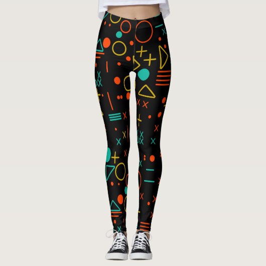 Geometrische vormen leggings (Voorkant)