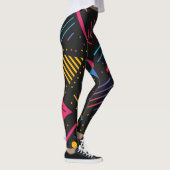 Geometrische vormen, lijnen, stippen in levendige leggings (Rechts)
