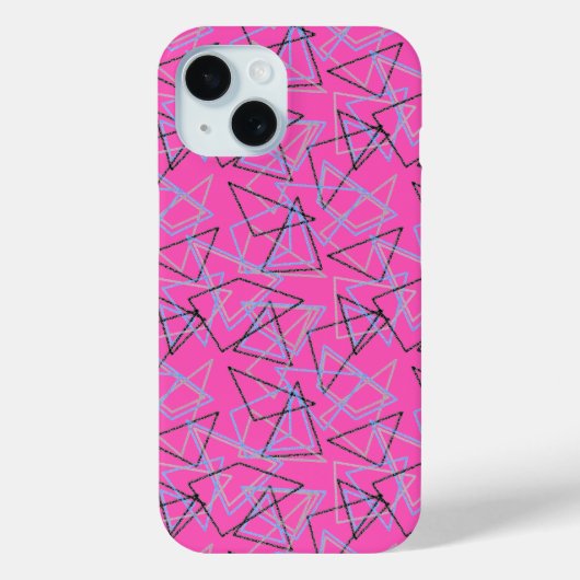 Geometrische vormen met krijt op wit Case-Mate iPhone case (Achterkant)
