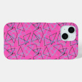 Geometrische vormen met krijt op wit Case-Mate iPhone case (Achterkant (horizontaal))