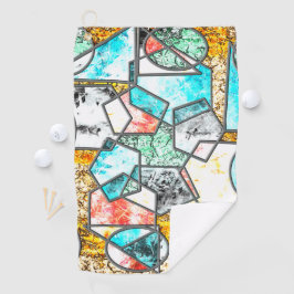 Geometrische vormen met vreemde witachtige texture golfhanddoek