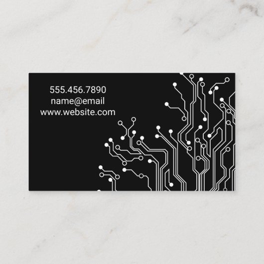 Geometrische vormen | Microchiptechnologie Visitekaartje (Achterkant)