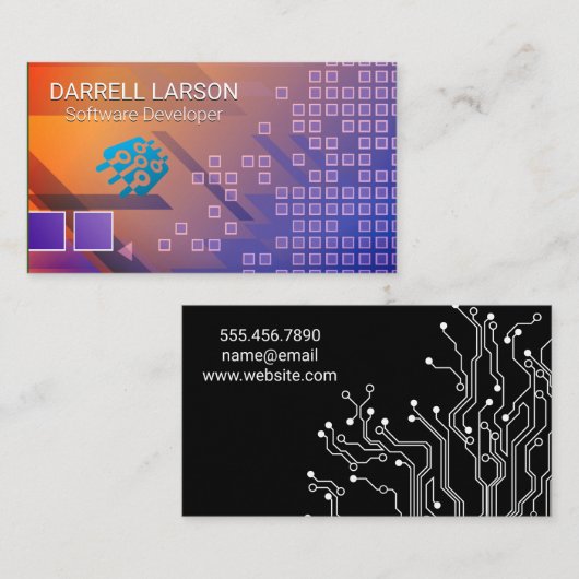Geometrische vormen | Microchiptechnologie Visitekaartje (Voorkant / Achterkant)