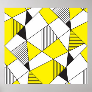Geometrische vormen: Minimalistisch naadloos patro Poster