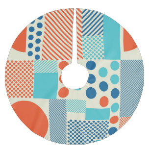 Geometrische vormen, modern kunstpatroon. kerstboom rok