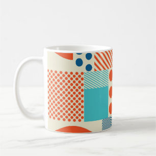 Geometrische vormen, modern kunstpatroon. koffiemok