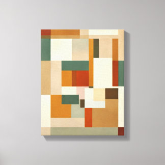 Geometrische vormen Moderne Kleurrijke Verpakte Ku Canvas Afdruk