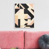 Geometrische vormen Moderne Kleurrijke Verpakte Ku Canvas Afdruk (Insitu (Woonkamer))