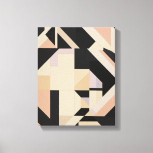 Geometrische vormen Moderne Kleurrijke Verpakte Ku Canvas Afdruk