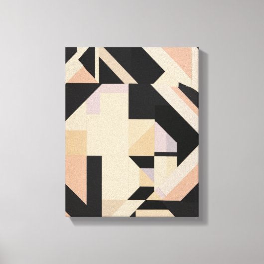 Geometrische vormen Moderne Kleurrijke Verpakte Ku Canvas Afdruk (Voorkant)