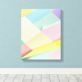 Geometrische vormen Moderne Kleurrijke Verpakte Ku Canvas Afdruk (Insitu (Houten vloer))