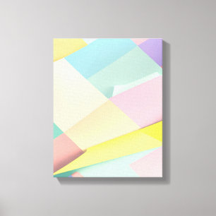 Geometrische vormen Moderne Kleurrijke Verpakte Ku Canvas Afdruk