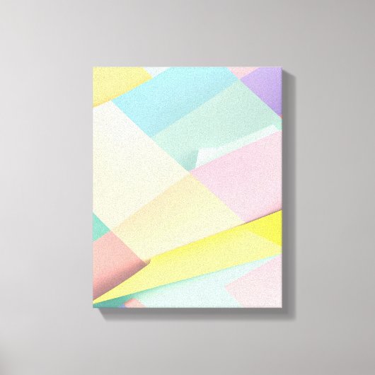 Geometrische vormen Moderne Kleurrijke Verpakte Ku Canvas Afdruk (Voorkant)