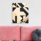 Geometrische vormen Moderne Kleurrijke Verpakte Ku Canvas Afdruk (Insitu (Woonkamer))