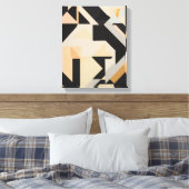 Geometrische vormen Moderne Kleurrijke Verpakte Ku Canvas Afdruk (Insitu (Slaapkamer))