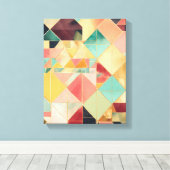 Geometrische vormen Moderne Kleurrijke Verpakte Ku Canvas Afdruk (Insitu (Houten vloer))