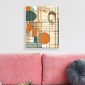 Geometrische vormen Moderne Kleurrijke Verpakte Ku Canvas Afdruk (Insitu (Woonkamer))